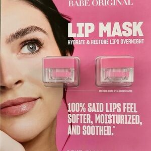 Babe Original Babe Glow Fragrance-Free Lip Sleeping Mask two pack